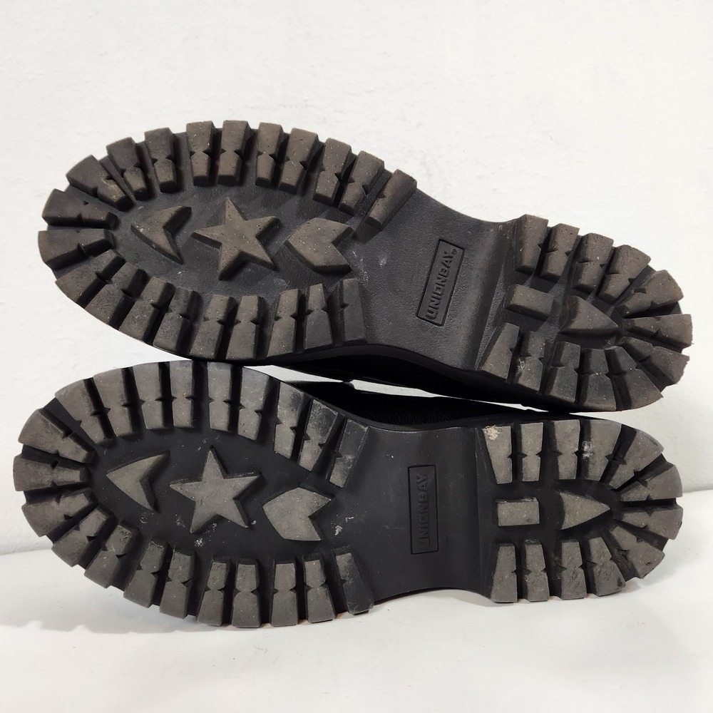 UNIONBAY Jay Platform Penny Loafers Womens Sz 7.5 Black Chunky Lug Sole Y2K Goth - Picture 9 of 11
